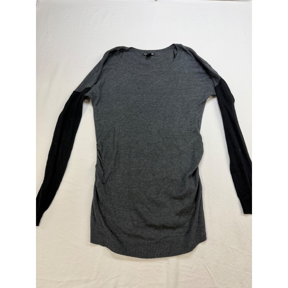 MAMA H&M Maternity Sweater Gray Black Colorblock Alpaca Blend Tunic Small